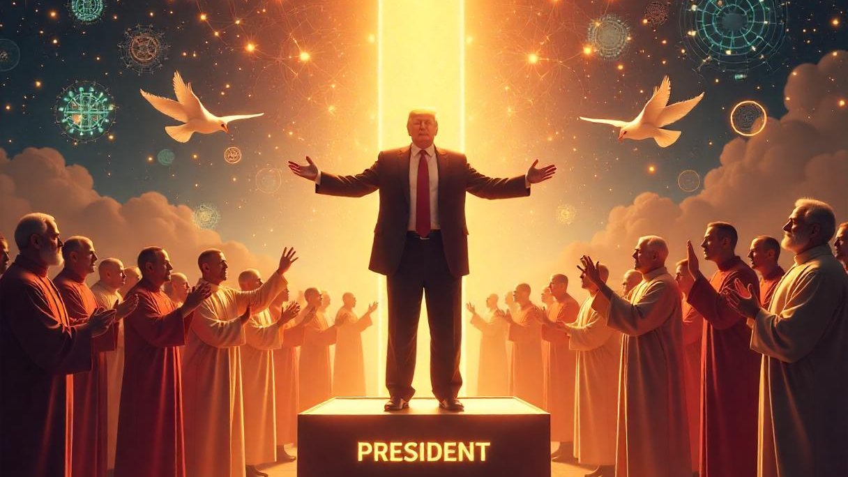 ИИ и религия, Дональд Трамп и технологии, президент ИИ, этика искусственного интеллекта, ИИ и вера
