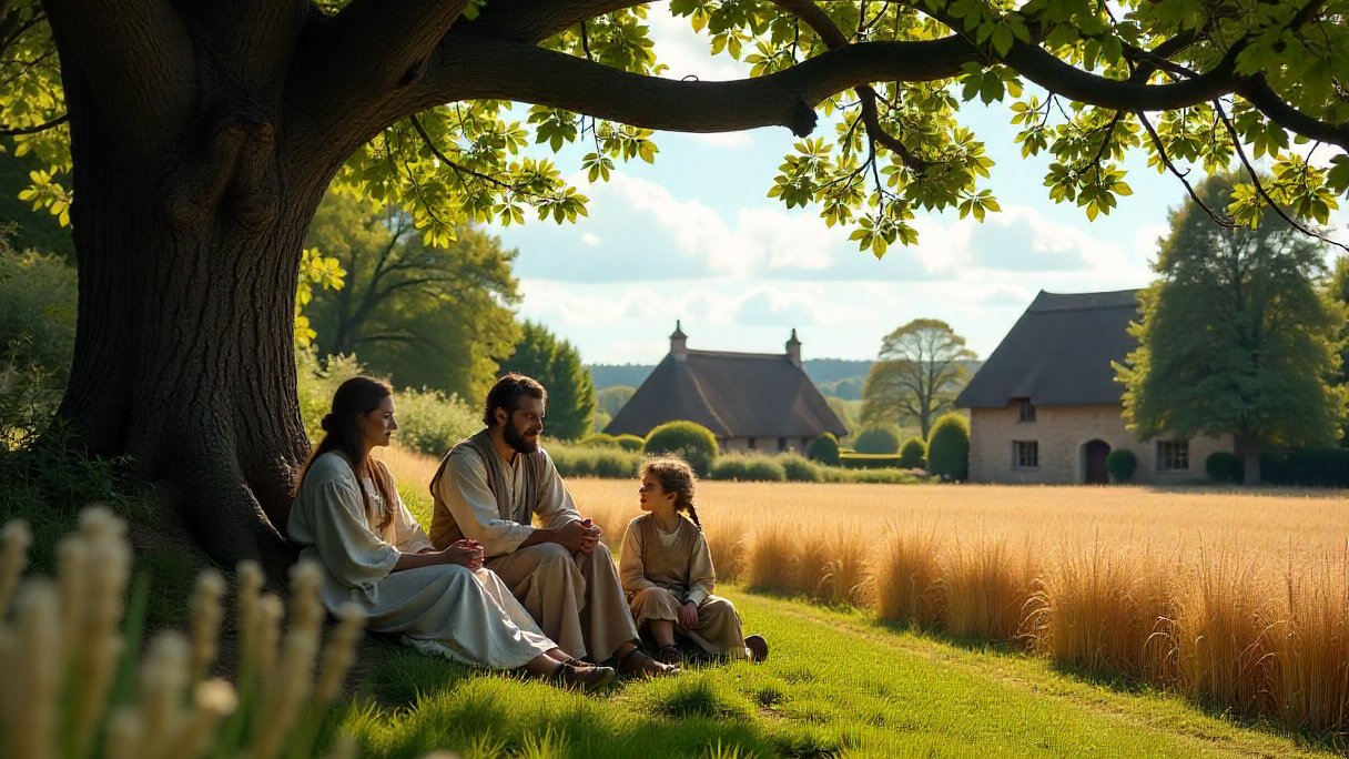 Средневековье, крестьяне, отпуск, Англия, феодализм