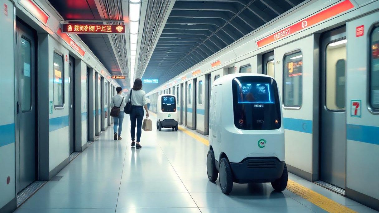 роботы-доставщики, доставка в метро, Шэньчжэнь роботы, ИИ в логистике, автономная доставка