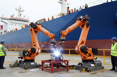 Италия, робот, сварщик, судостроение, автоматизация