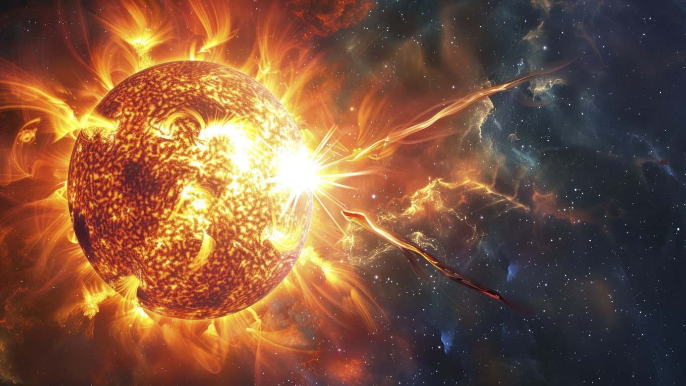 Солнце, Земля, вспышки, жизнь, аминокислоты