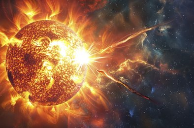Солнце, Земля, вспышки, жизнь, аминокислоты