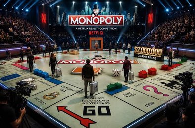 Netflix, Монополия, реалитишоу, развлечения, популярныенастольныеигры