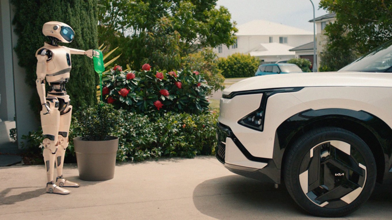роботы, электромобили, Kia, реклама, технологии