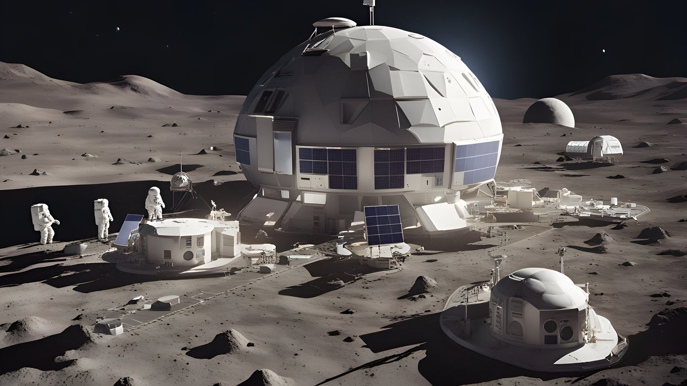NASA, Луна, база, астронавты, Starship
