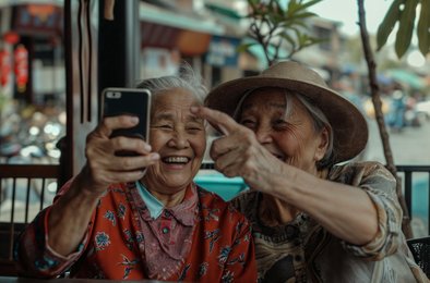 Китай, пенсионеры, соцсети, блогеры