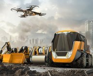 Китай, трансформер, строительство, роботы, дороги