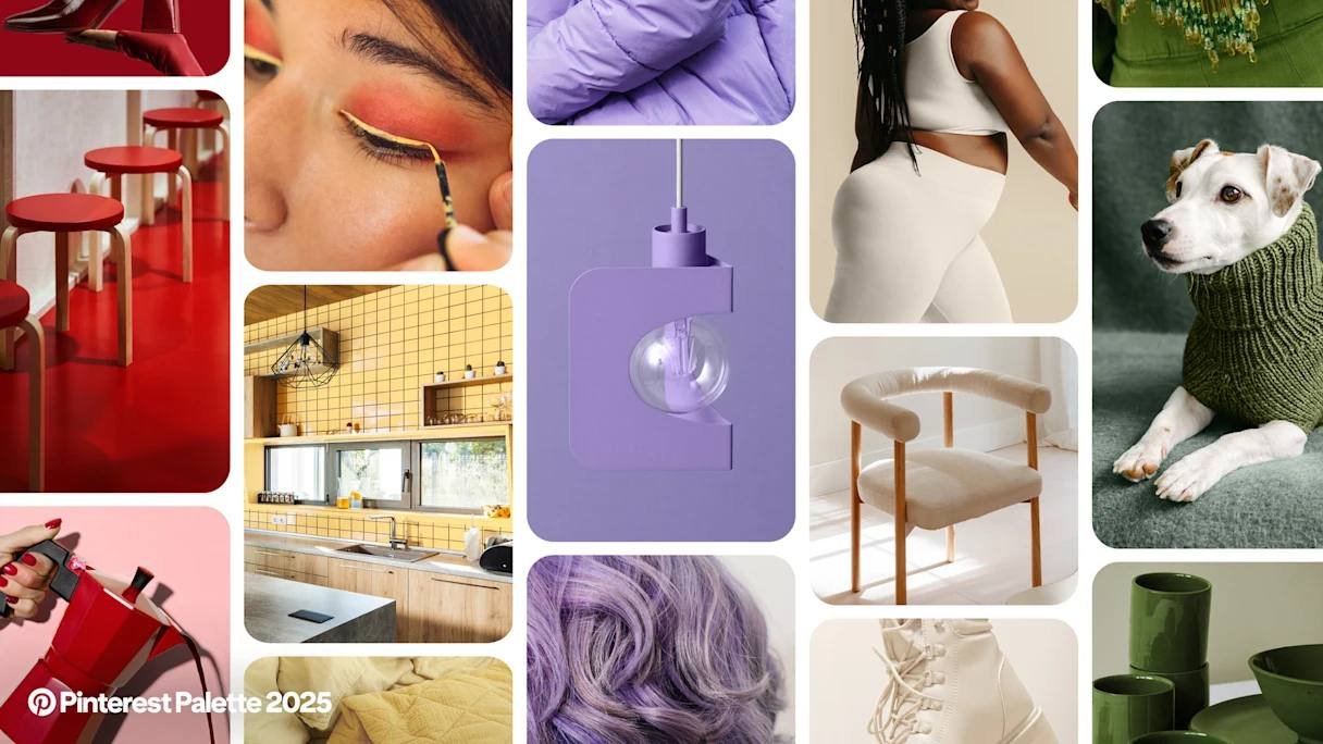 Pinterest представил трендовые цвета 2025 года