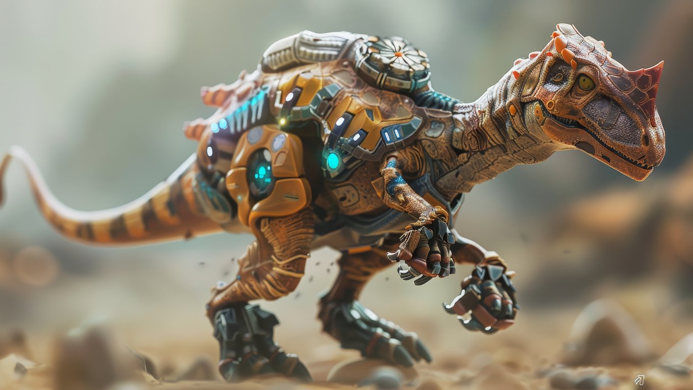 Китай, инженеры, робот, динозавр, технологии