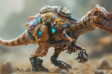 Китай, инженеры, робот, динозавр, технологии