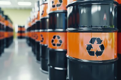toxic-waste-storageКитай, пластик, авиатопливо, катализатор, отходы-facility-rows-chemical-barrels-with-clear-warning-signs