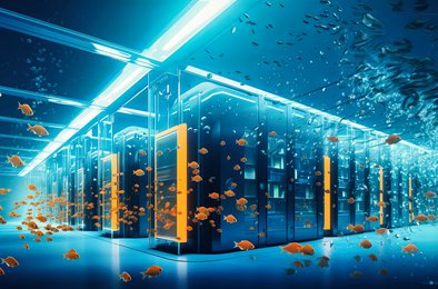 центр, данные, океан, энергия, сервер