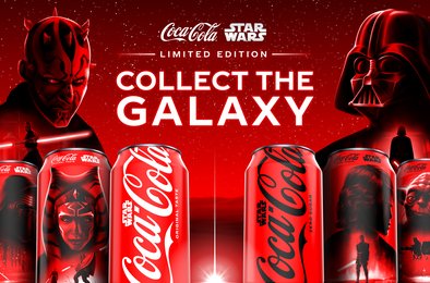 Coca-Cola Звездные войны, лимитированная коллекция упаковки, AR-опыт на банках, рекламная кампания Disney, фанаты Star Wars