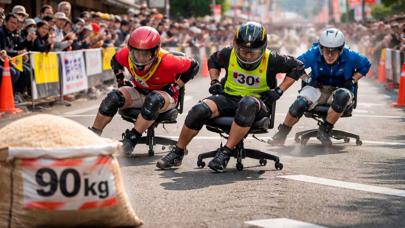 Япония, гонки, соревнования, офис, спорт