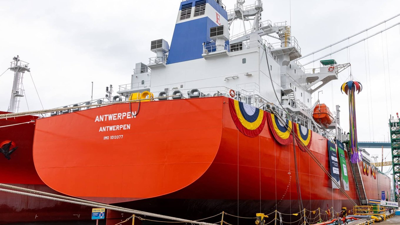 судно, аммиак, Hyundai, топливо, газовоз