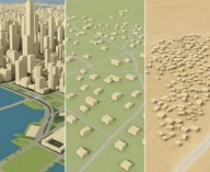 учёные, карта, здания, планета, 3D